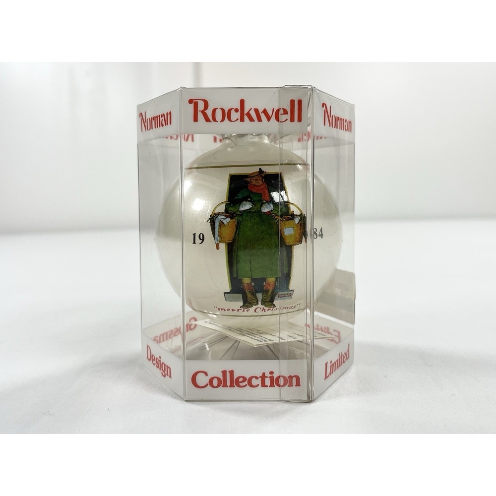 Vintage 1984 Norman Rockwell Christmas‎ Bounty Ornament Dave Grossman 10th Ed 40